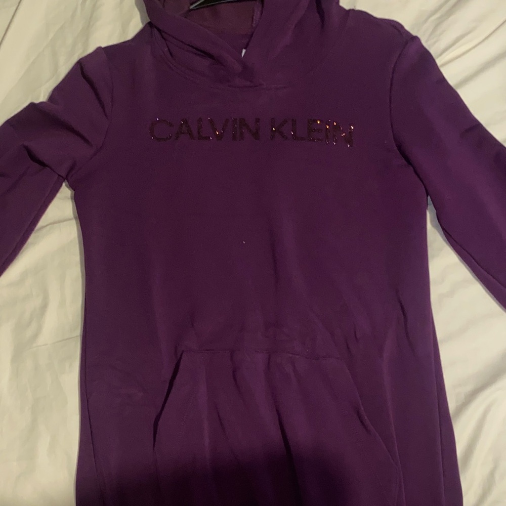 Calvin Klein Deep Purple Hoodie dress